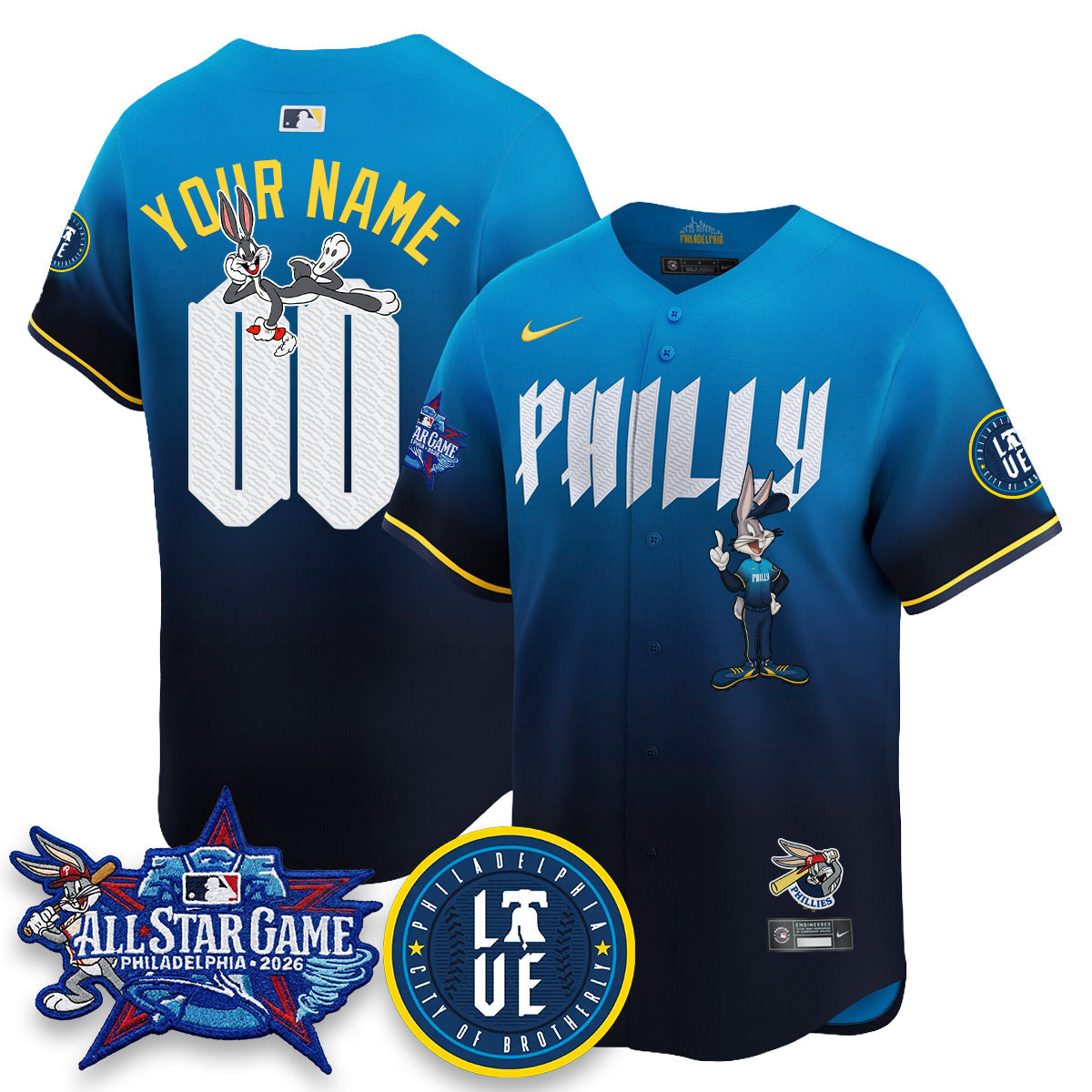 Philadelphia Phillies x Bunny Vapor Premier Limited Custom Jersey - Stitched