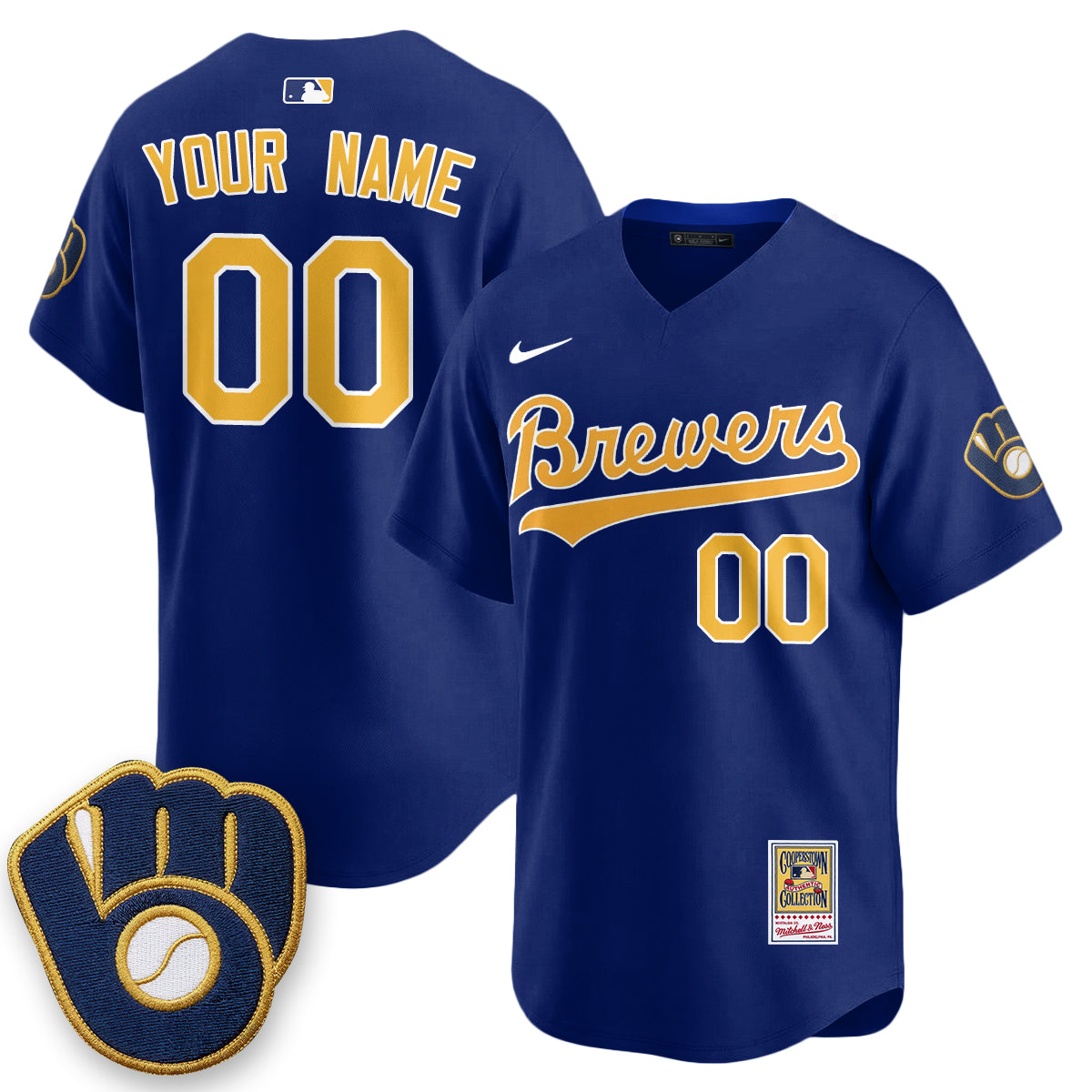 Milwaukee Brewers "Legacy Edition" Vapor Custom Jersey - Stitched-Cuztomshoes