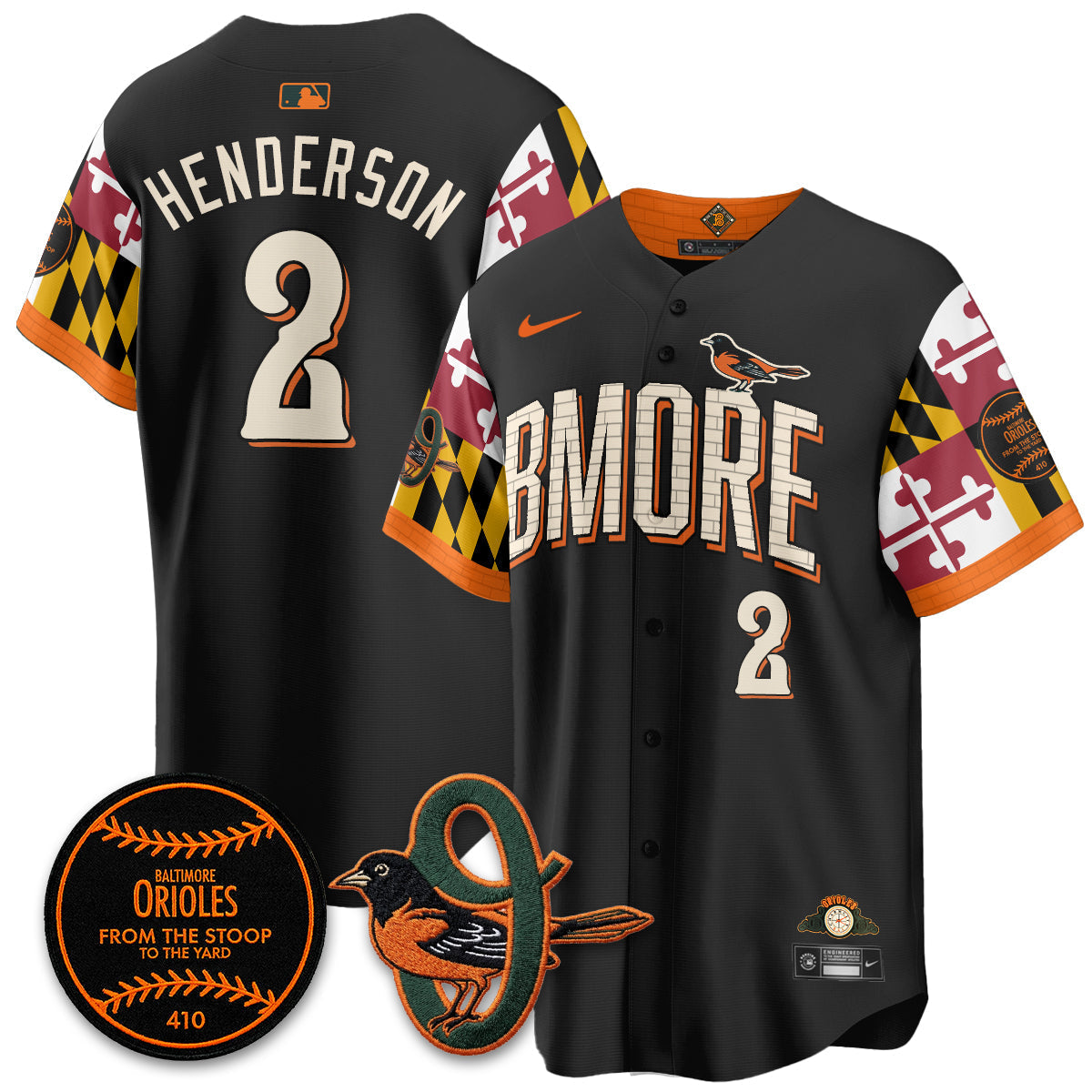 Baltimore Orioles x Maryland State Flag 2026 Vapor Jersey - Stitched-Cuztomshoes
