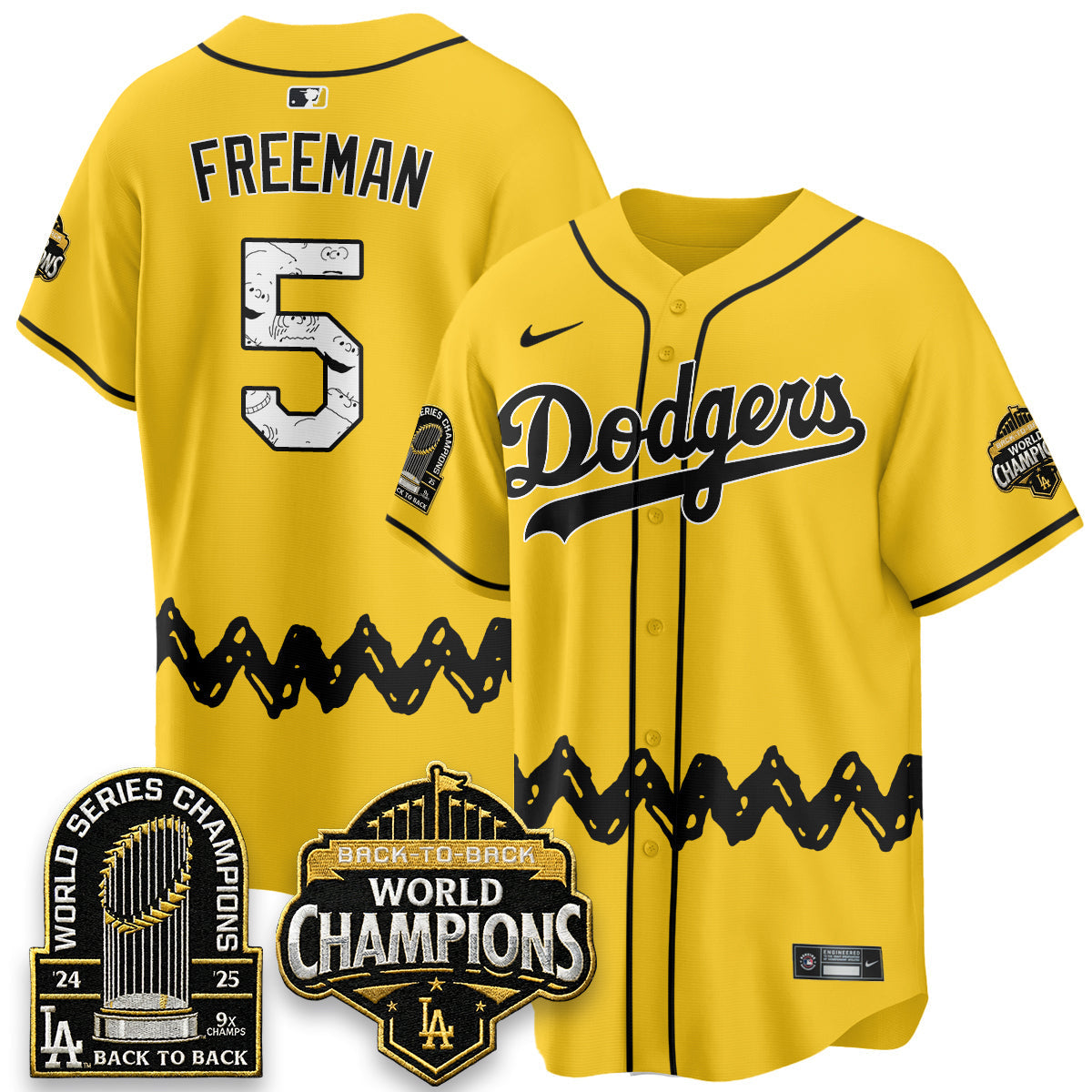 Los Angeles Dodgers x P-nuts Style Vapor Jersey - Stitched-Cuztomshoes