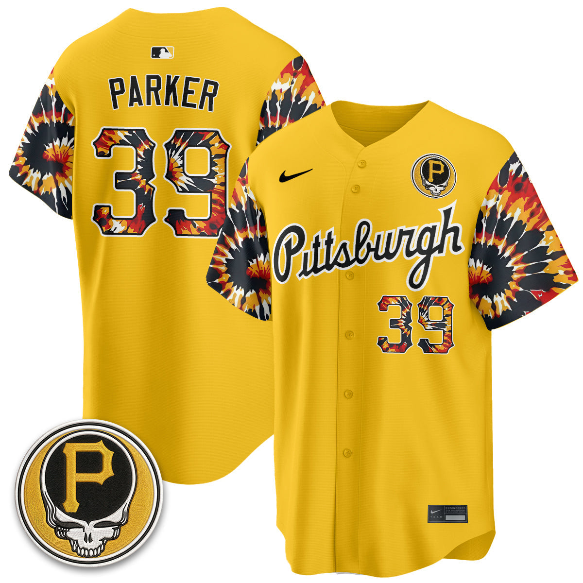 Pittsburgh Pirates x Grateful Dead Vapor Limited Jersey - Stitched