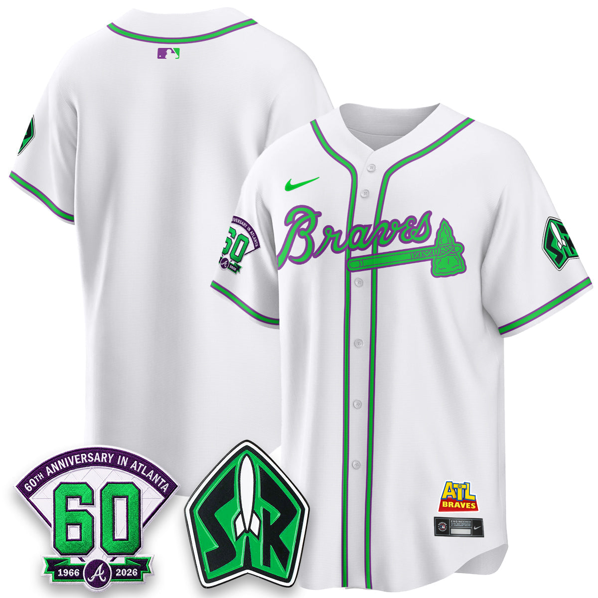 Atlanta Braves 60th Anniversary Space Ranger Edition Vapor Limited Jersey - Stitched