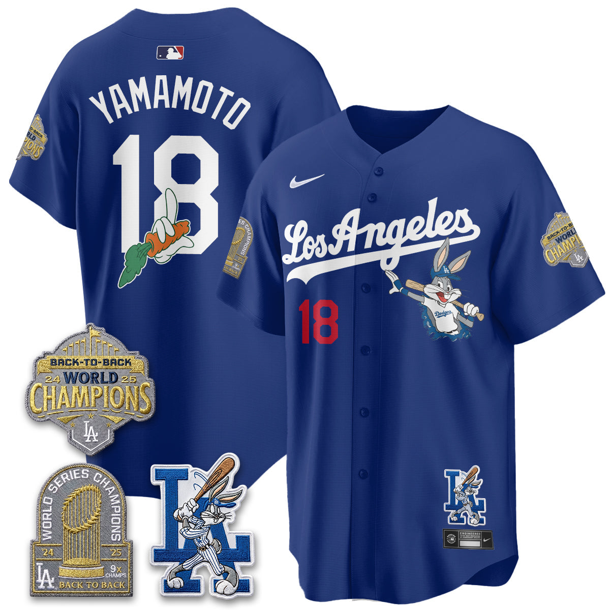 Los Angeles Dodgers Bunny Vapor Limited Jersey - Stitched-Cuztomshoes