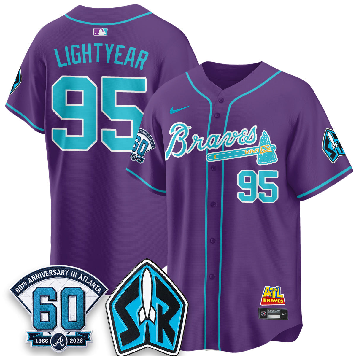 Atlanta Braves 60th Anniversary Space Ranger Edition Vapor Limited Jersey - Stitched