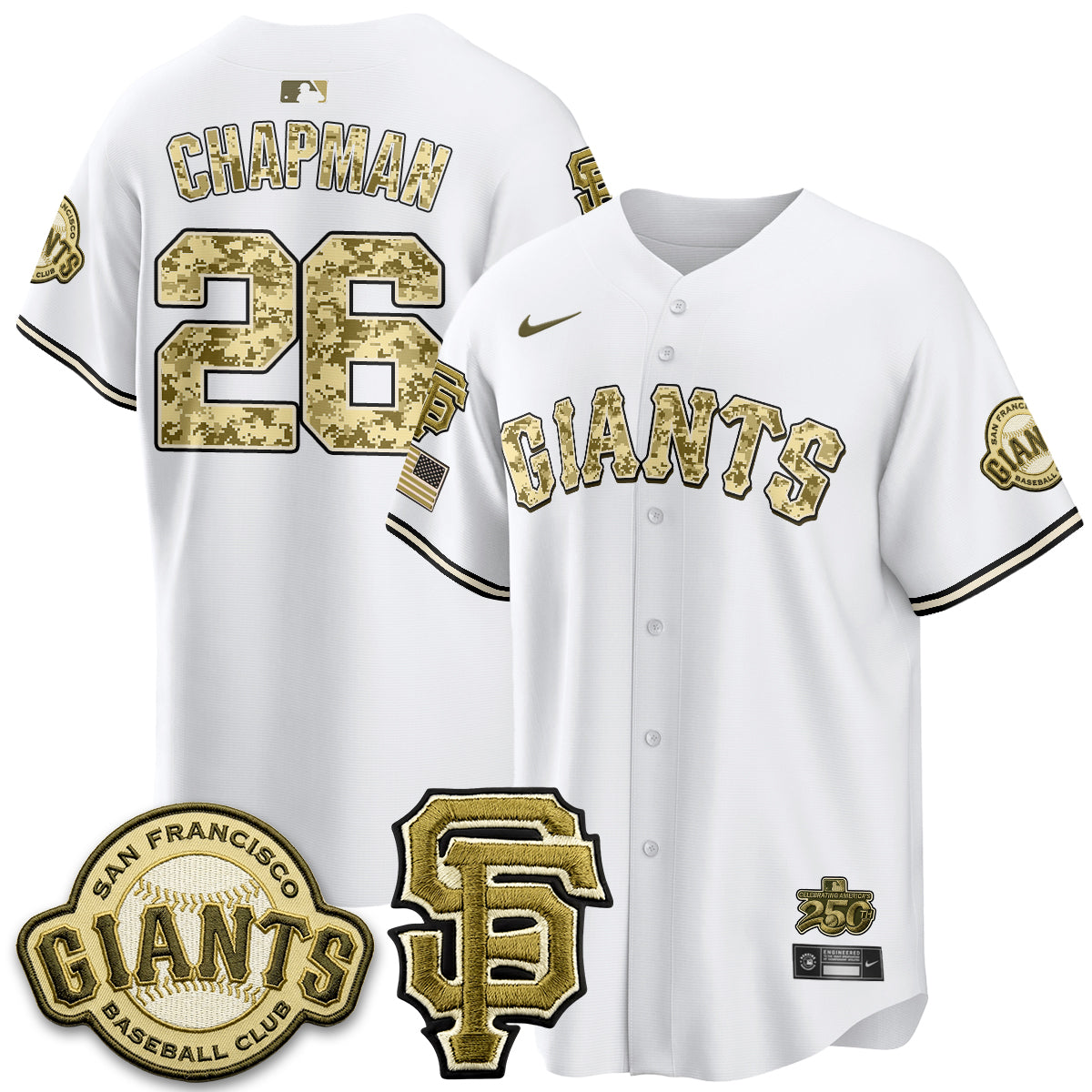San Francisco Giants 2026 Armed Forces Day Jersey V2 - Stitched