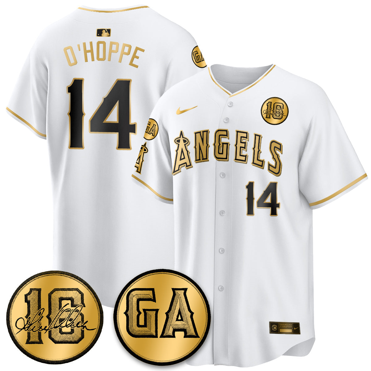 Los Angeles Angels Garret Anderson Tribute Patch Vapor Jersey - Stitched V2-Cuztomshoes