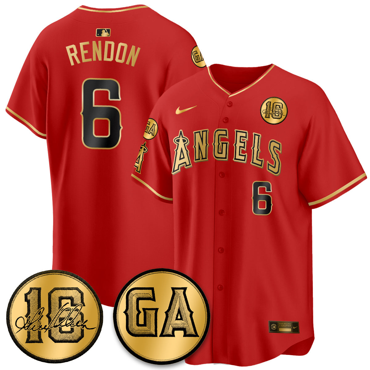 Los Angeles Angels Garret Anderson Tribute Patch Vapor Jersey - Stitched V2-Cuztomshoes