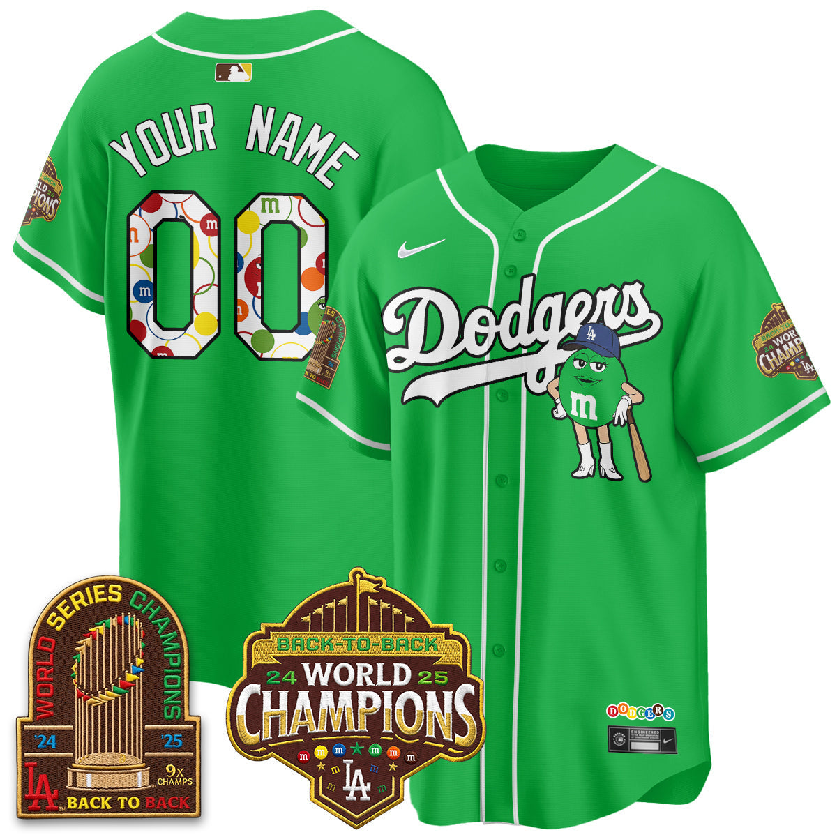 Los Angeles Dodgers x m&m Vapor Custom Jersey - Stitched-Cuztomshoes
