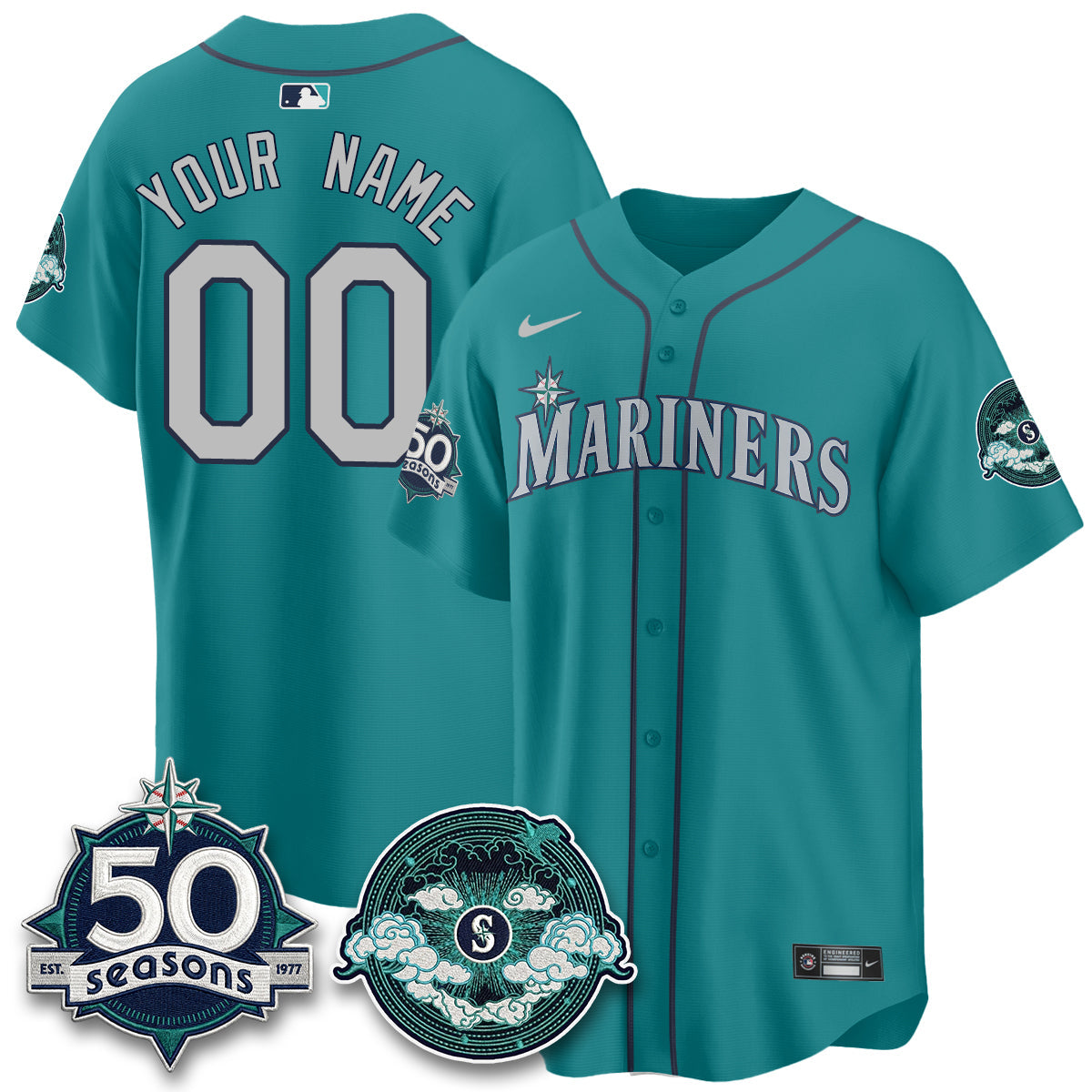 Seattle Mariners x FW Night Limited Custom Jersey - Stitched
