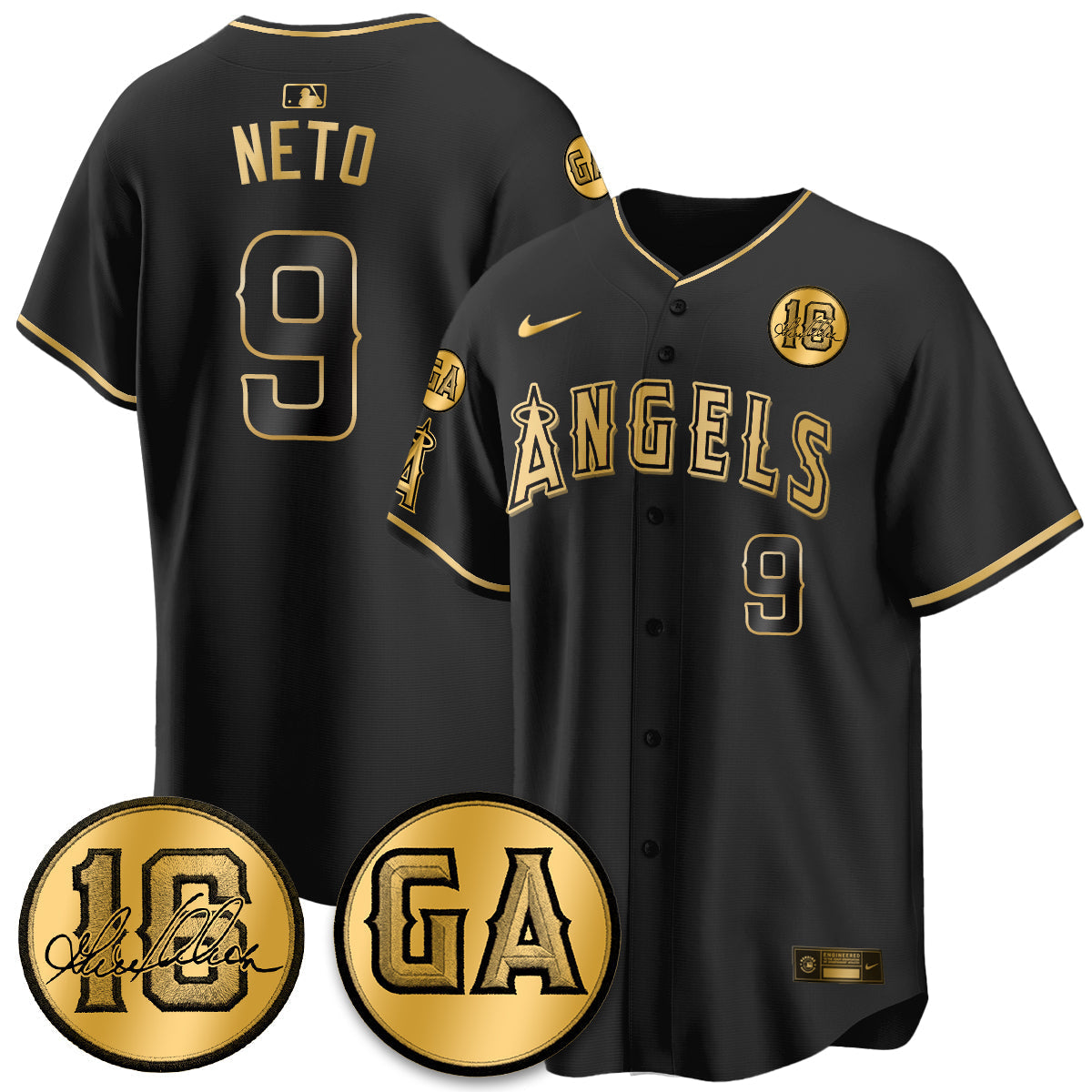 Los Angeles Angels Garret Anderson Tribute Patch Vapor Jersey - Stitched V2-Cuztomshoes