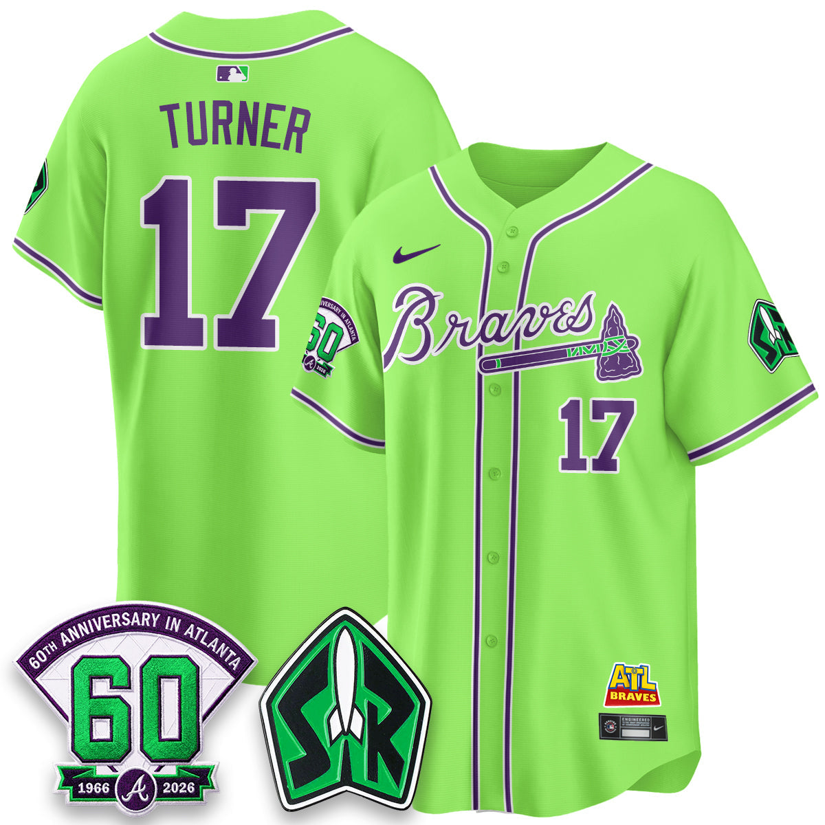 Atlanta Braves 60th Anniversary Space Ranger Edition Vapor Limited Jersey - Stitched