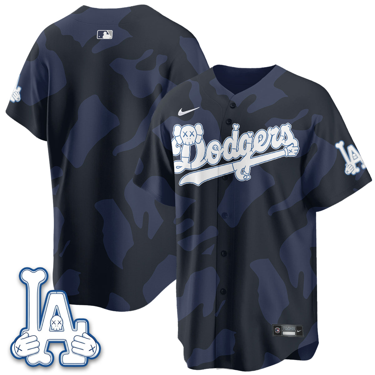 Los Angeles Dodgers x KAWS Edition Vapor Jersey V2- Stitched-Cuztomshoes