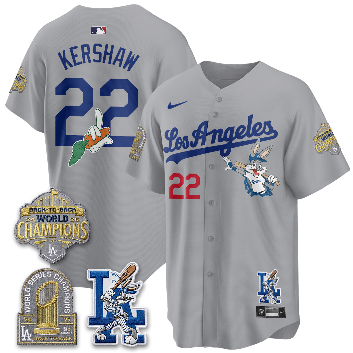 Los Angeles Dodgers Bunny Vapor Limited Jersey - Stitched-Cuztomshoes