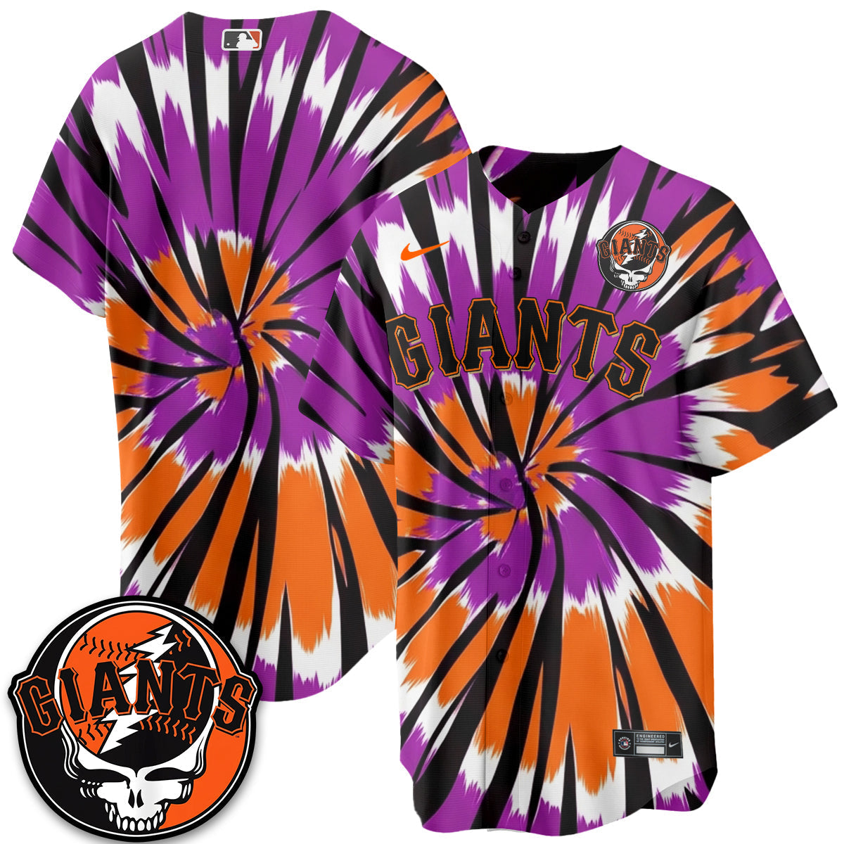 San Francisco Giants x Grateful Dead Vapor Jersey V2 - Stitched