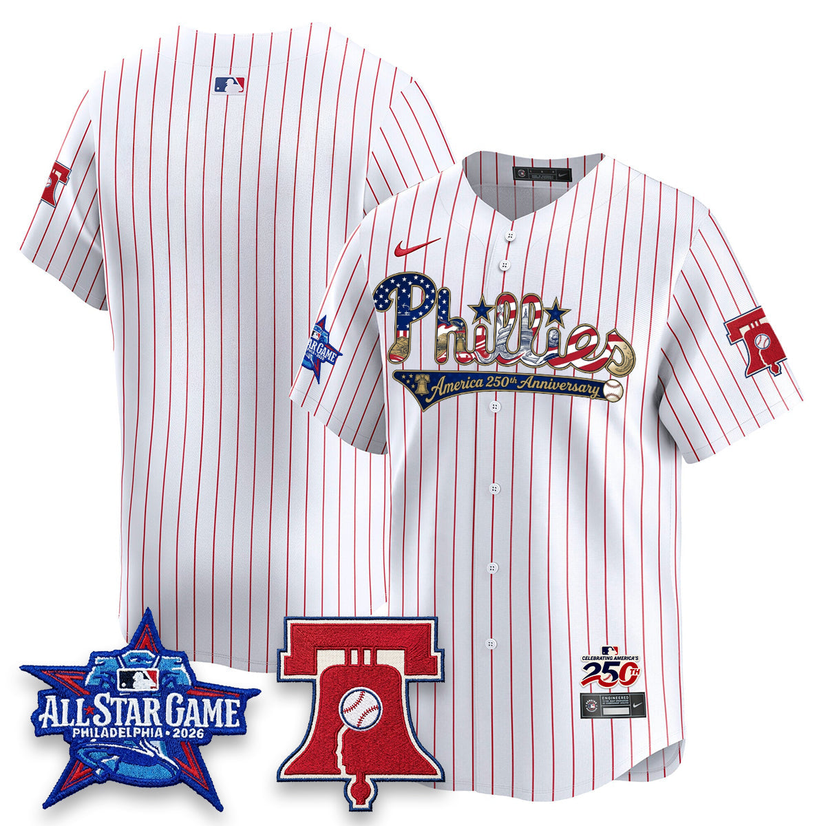 Philadelphia Phillies 2026 Independence Day USA Vapor Limited Jersey - Stitched-Cuztomshoes