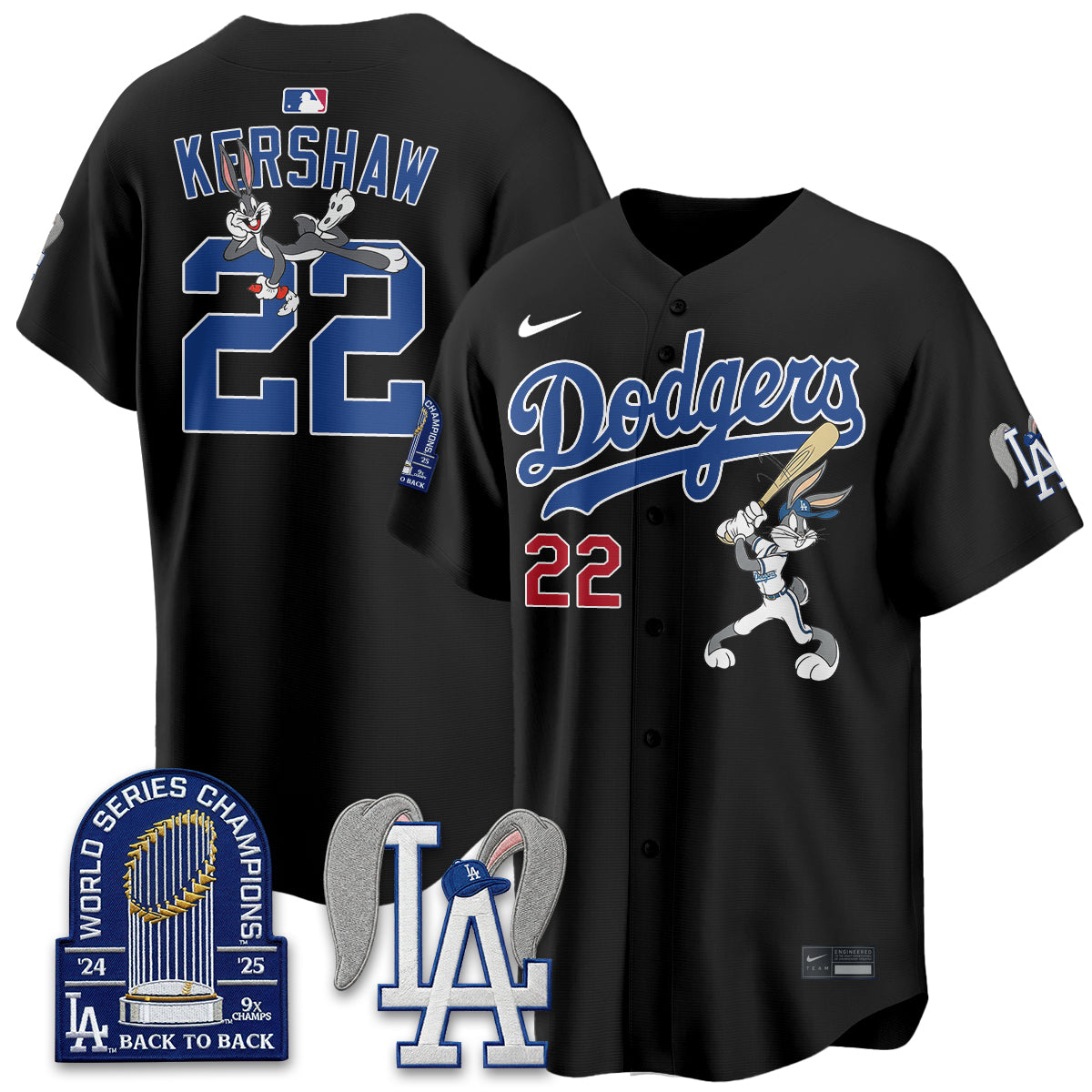 Los Angeles Dodgers Bunny Edition Vapor Jersey - Stitched-Cuztomshoes