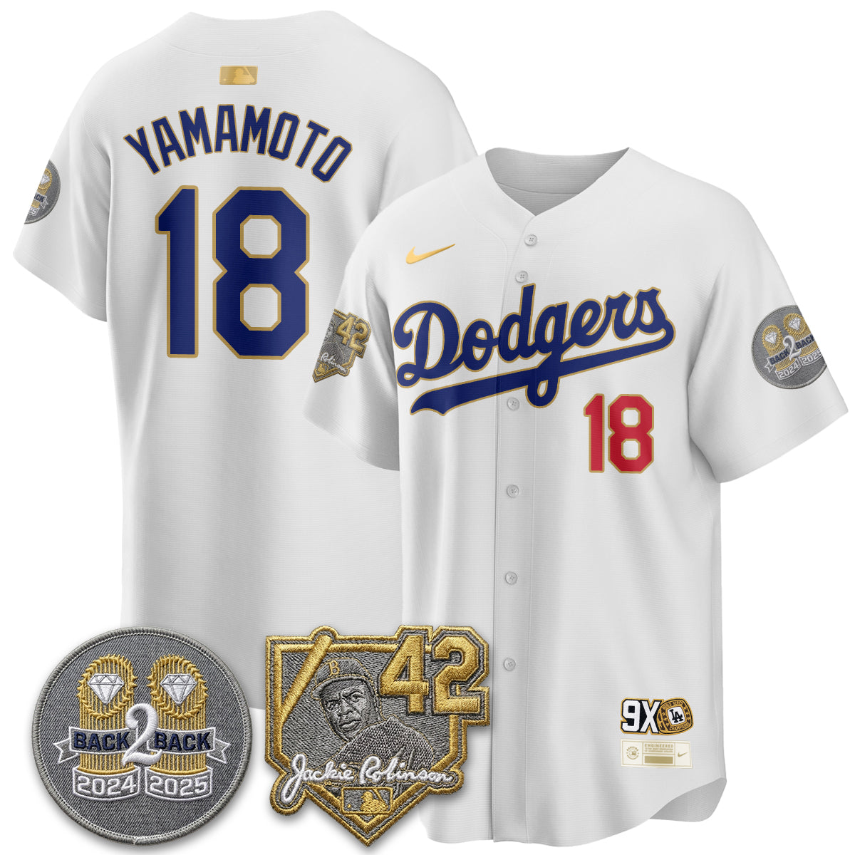 Los Angeles Dodgers - 2026 Jackie Robinson Day Vapor Limited Jersey - Stitched-Cuztomshoes