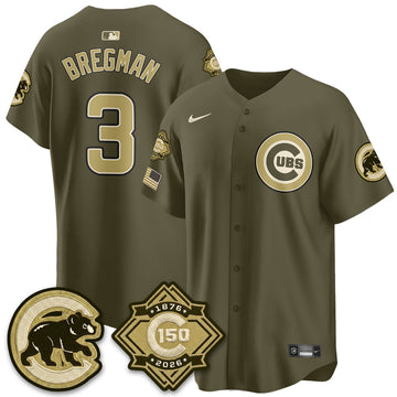 Chicago Cubs New Era Olive 2026 Armed Forces Day Jersey -Stitched