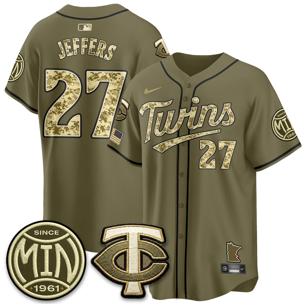 Minnesota Twins 2026 Armed Forces Day Jersey - Stitched