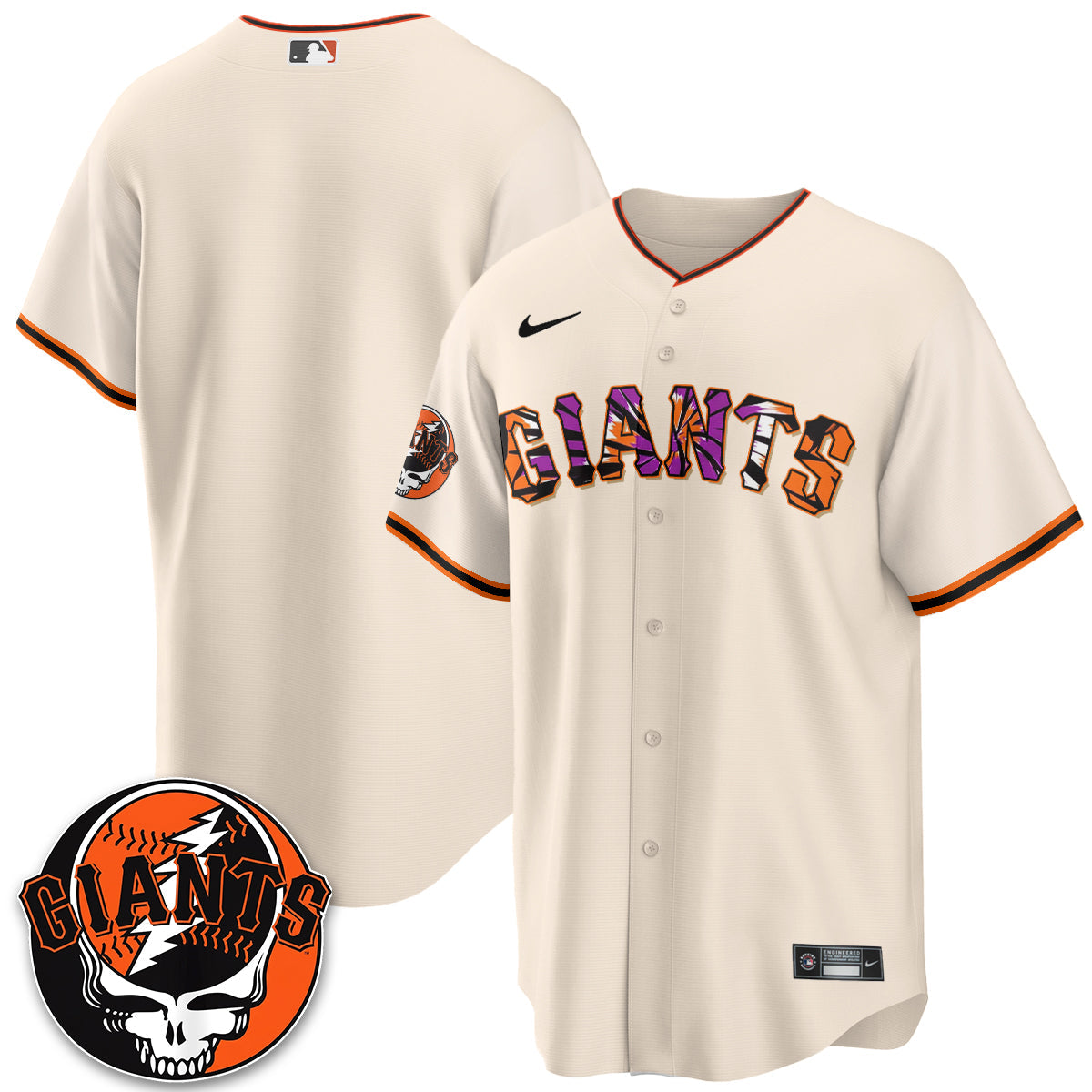 San Francisco Giants x Grateful Dead Vapor Jersey V2 - Stitched
