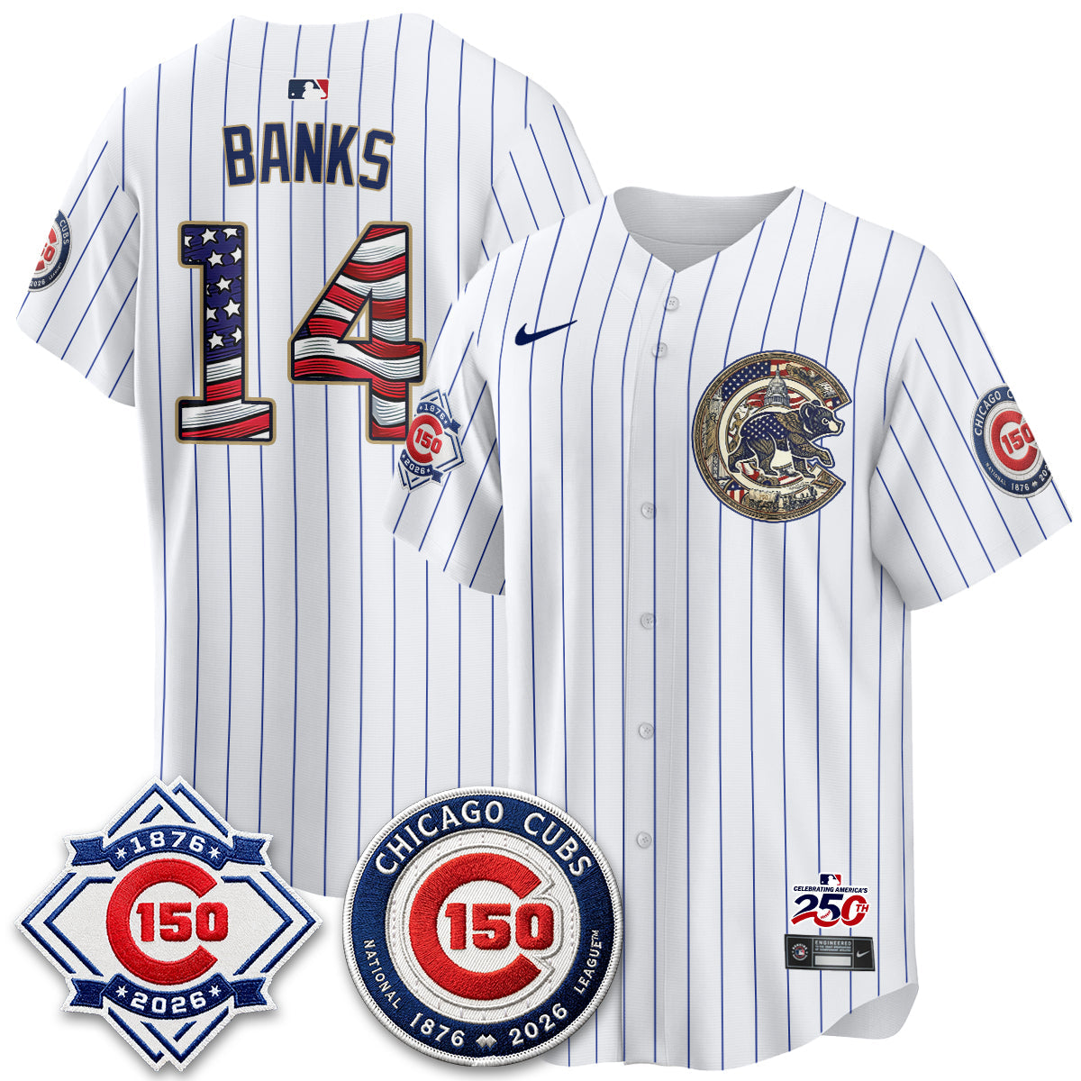 Chicago Cubs 2026 Independence Day USA Vapor Limited Jersey - Stitched