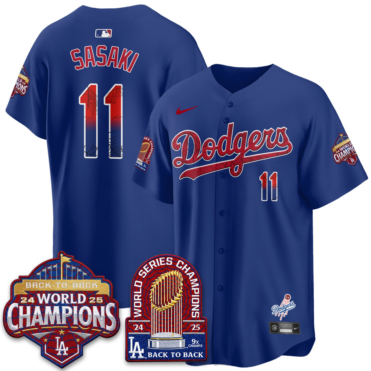 Los Angeles Dodgers x Web-Head 2026 Vapor Jersey - Stitched