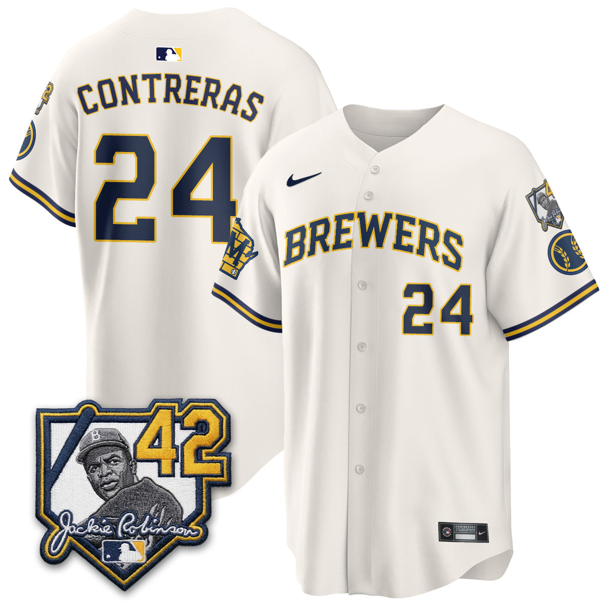 Milwaukee Brewers 2026 New Era Vapor Limited Jersey - Stitched-Cuztomshoes