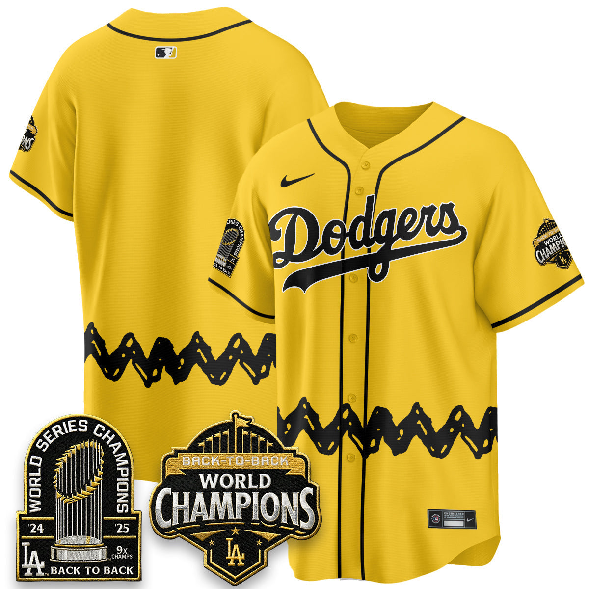 Los Angeles Dodgers x P-nuts Style Vapor Jersey - Stitched-Cuztomshoes