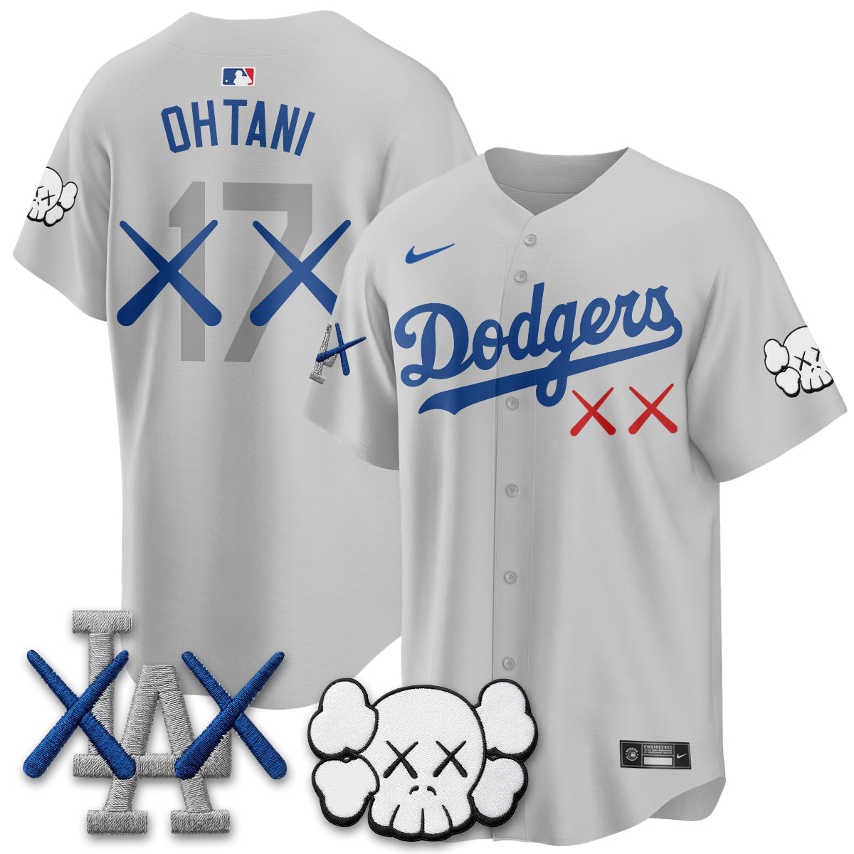 Los Angeles Dodgers x KAWS Edition Vapor Jersey - Stitched-Cuztomshoes