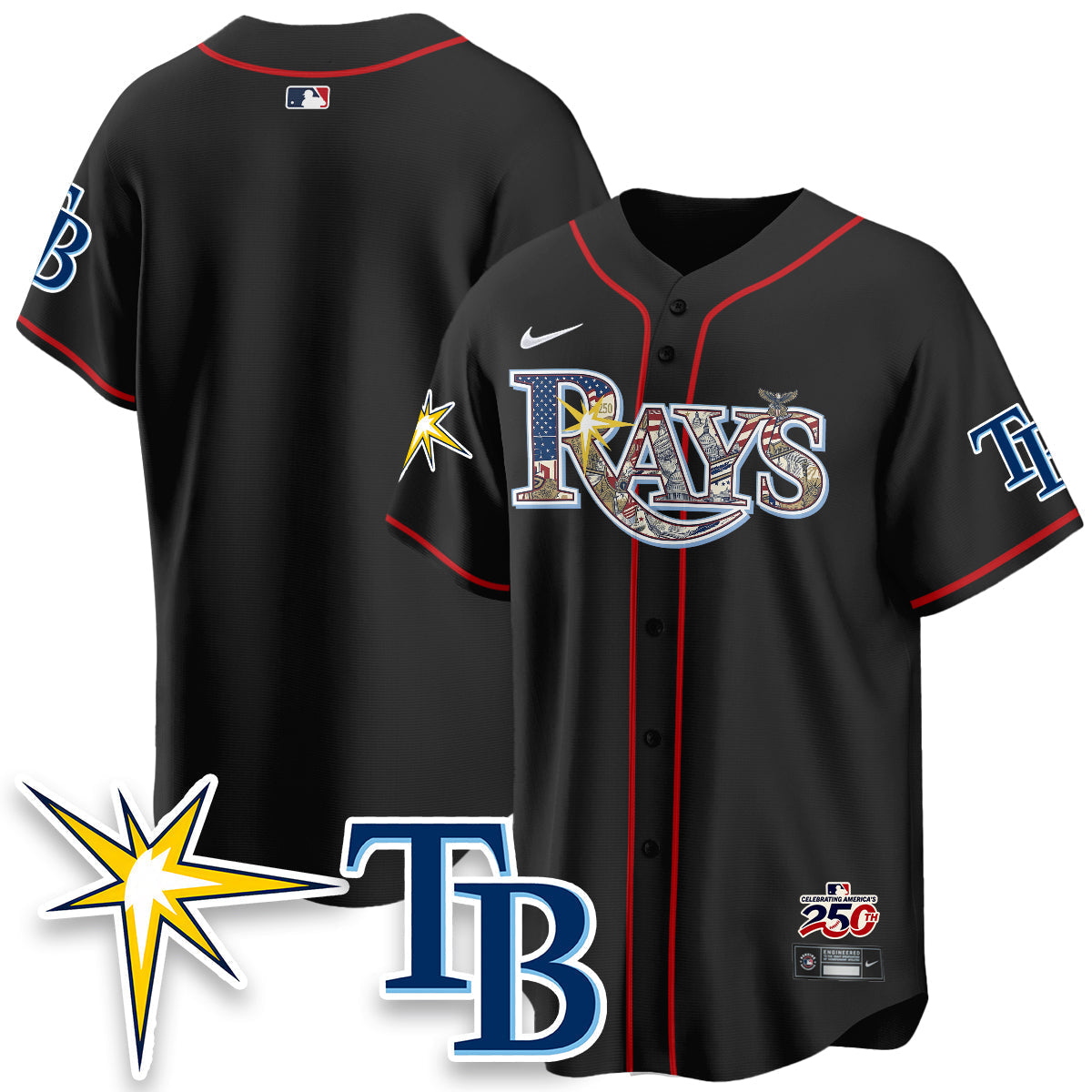 Tampa Bay Rays 2026 Independence Day USA Vapor Limited Jersey - Stitched