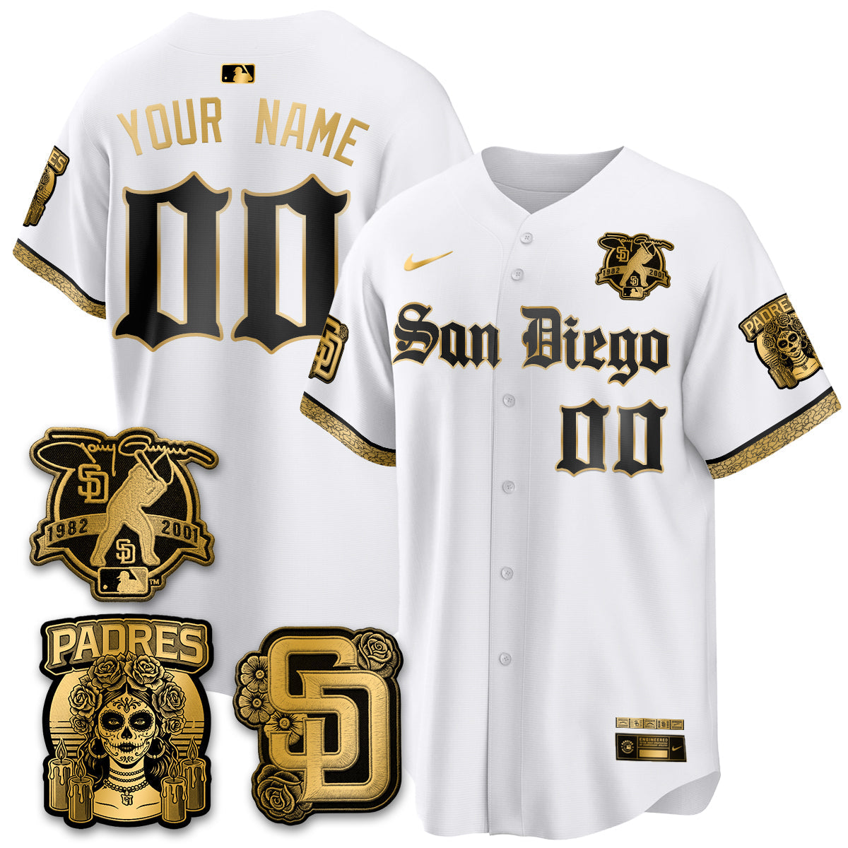 San Diego Padres 2026 City Connect x Tony Gwynn Patch Vapor Premier Limited Custom Jersey - Stitched - V2