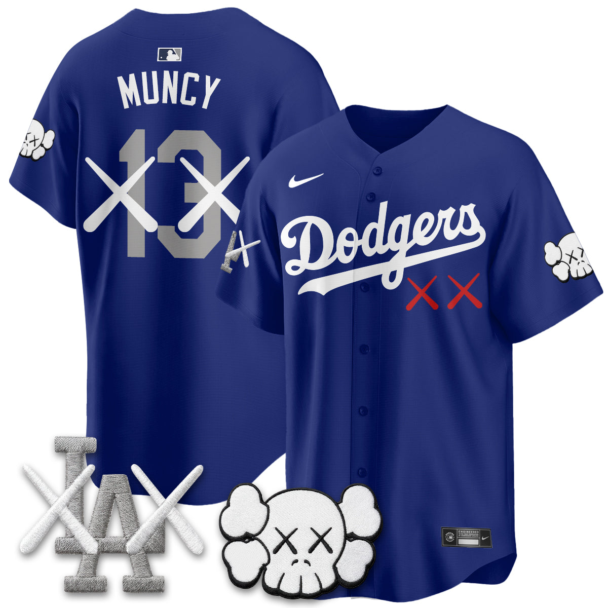 Los Angeles Dodgers x KAWS Edition Vapor Jersey - Stitched-Cuztomshoes