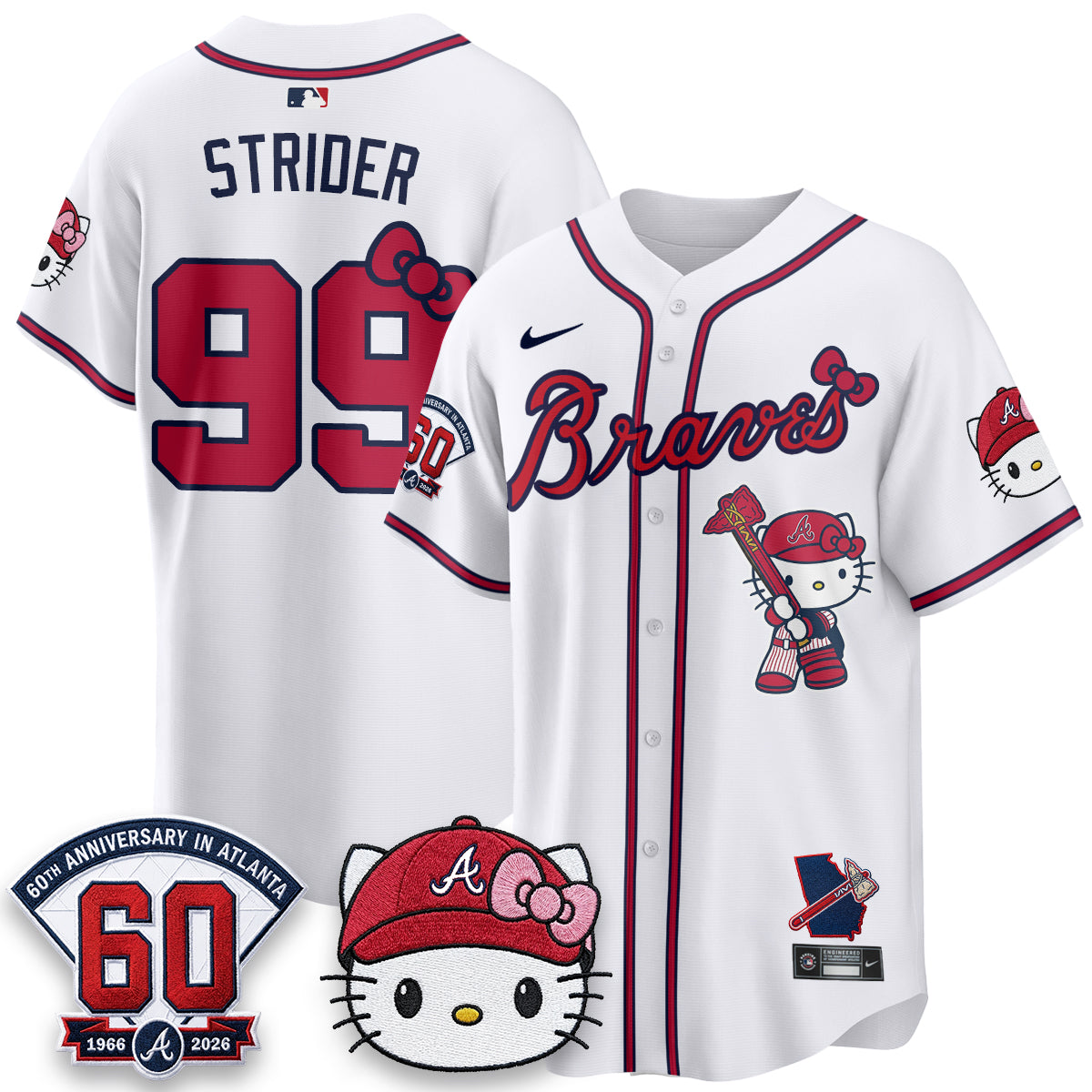 Atlanta Braves x Meow KT 2026 Vapor Limited Jersey - Stitched-Cuztomshoes