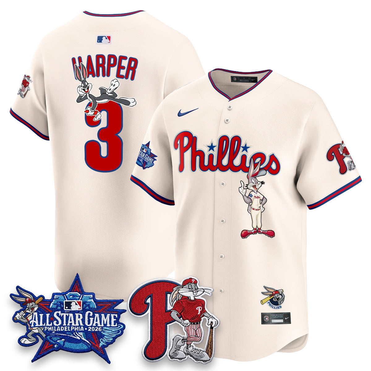 Philadelphia Phillies x Bunny Vapor Premier Limited Jersey - Stitched