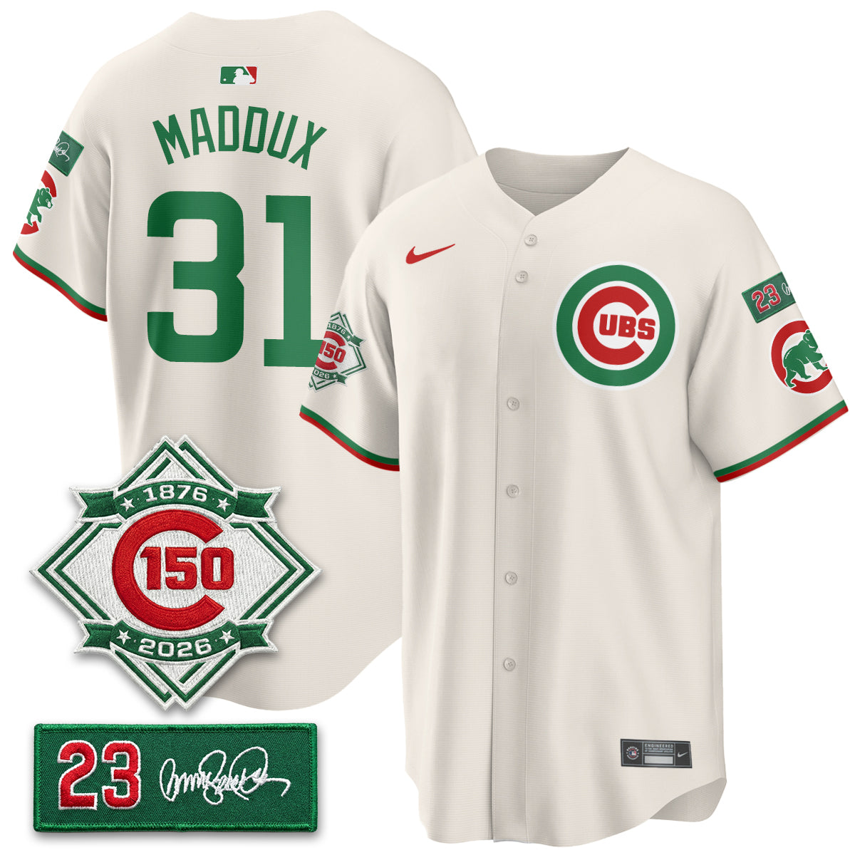 Chicago Cubs Limited Mexico Jersey - 150th Anniversary + Ryne Sandberg Tribute Patch Stitched