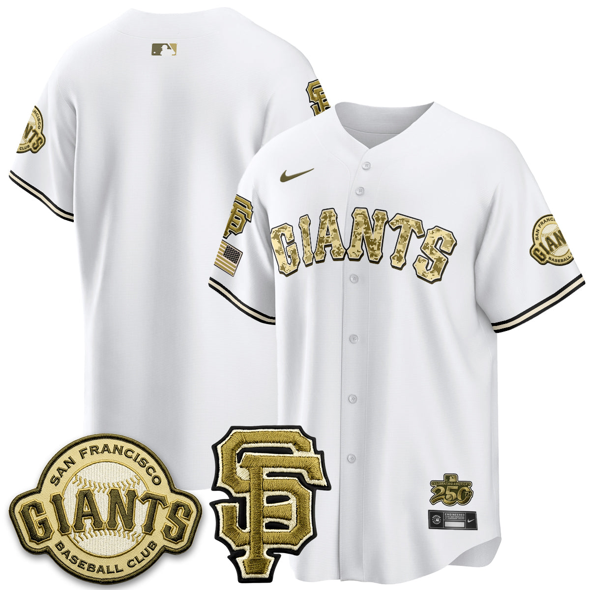San Francisco Giants 2026 Armed Forces Day Jersey V2 - Stitched