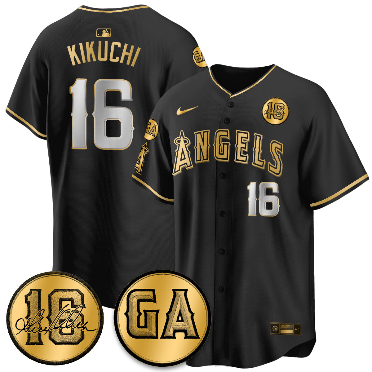 Los Angeles Angels Garret Anderson Tribute Patch Vapor Jersey - Stitched V2-Cuztomshoes