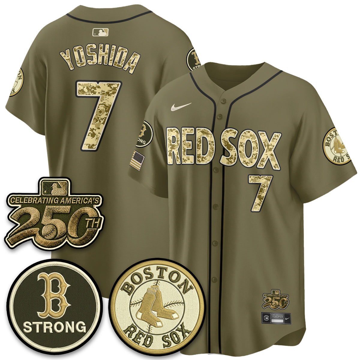 Boston Red Sox 2026 Armed Forces Day Jersey V2 - Stitched