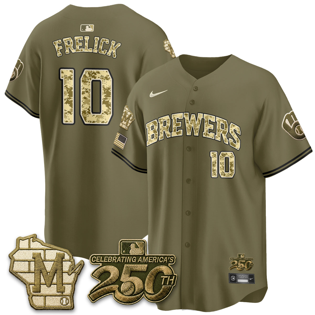 Milwaukee Brewers Salute to Service 2026 Vapor Limited Jersey - Stitched-Cuztomshoes