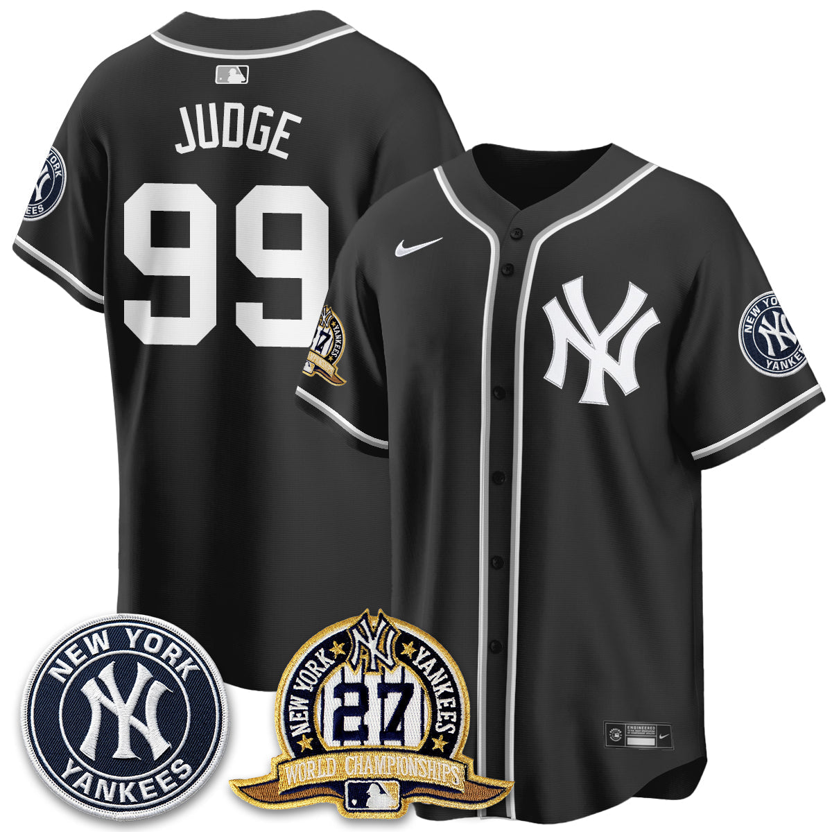 New York Yankees 2026 Black Out Style Vapor Limited Jersey - Stitched