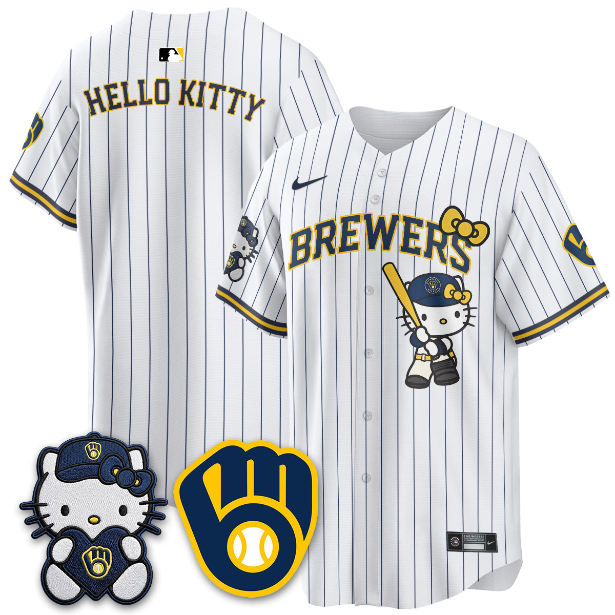 Milwaukee Brewers Meow KT Night Vapor Limited Jersey - Stitched-Cuztomshoes