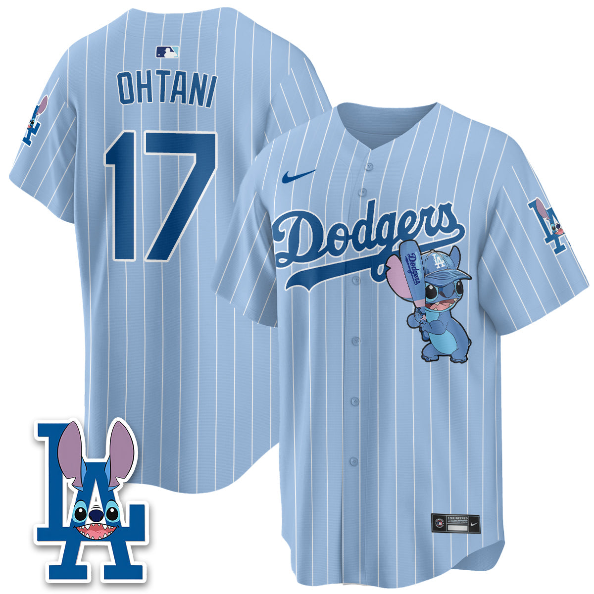 Los Angeles Dodgers x Blue Alien Edition Vapor Jersey - Stitched-Cuztomshoes