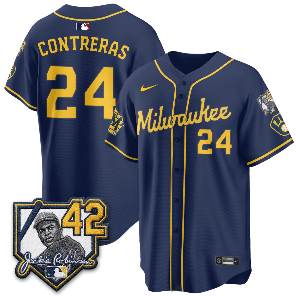 Milwaukee Brewers 2026 New Era Vapor Limited Jersey - Stitched-Cuztomshoes