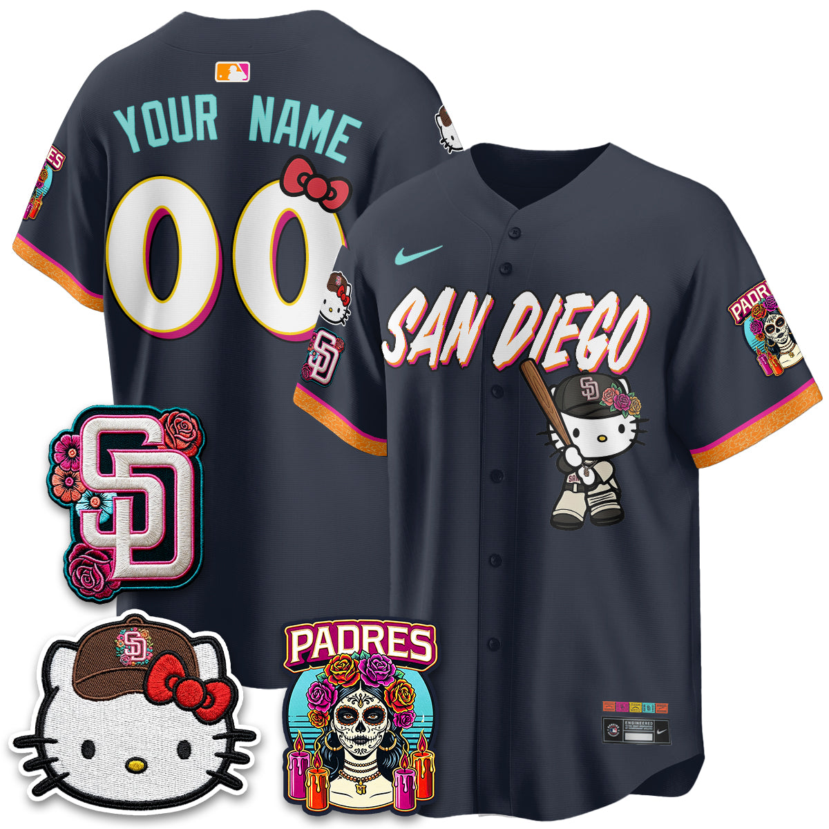 San Diego Padres 2026 City Connect x Meow KT Vapor Limited Custom Jersey - Stitched