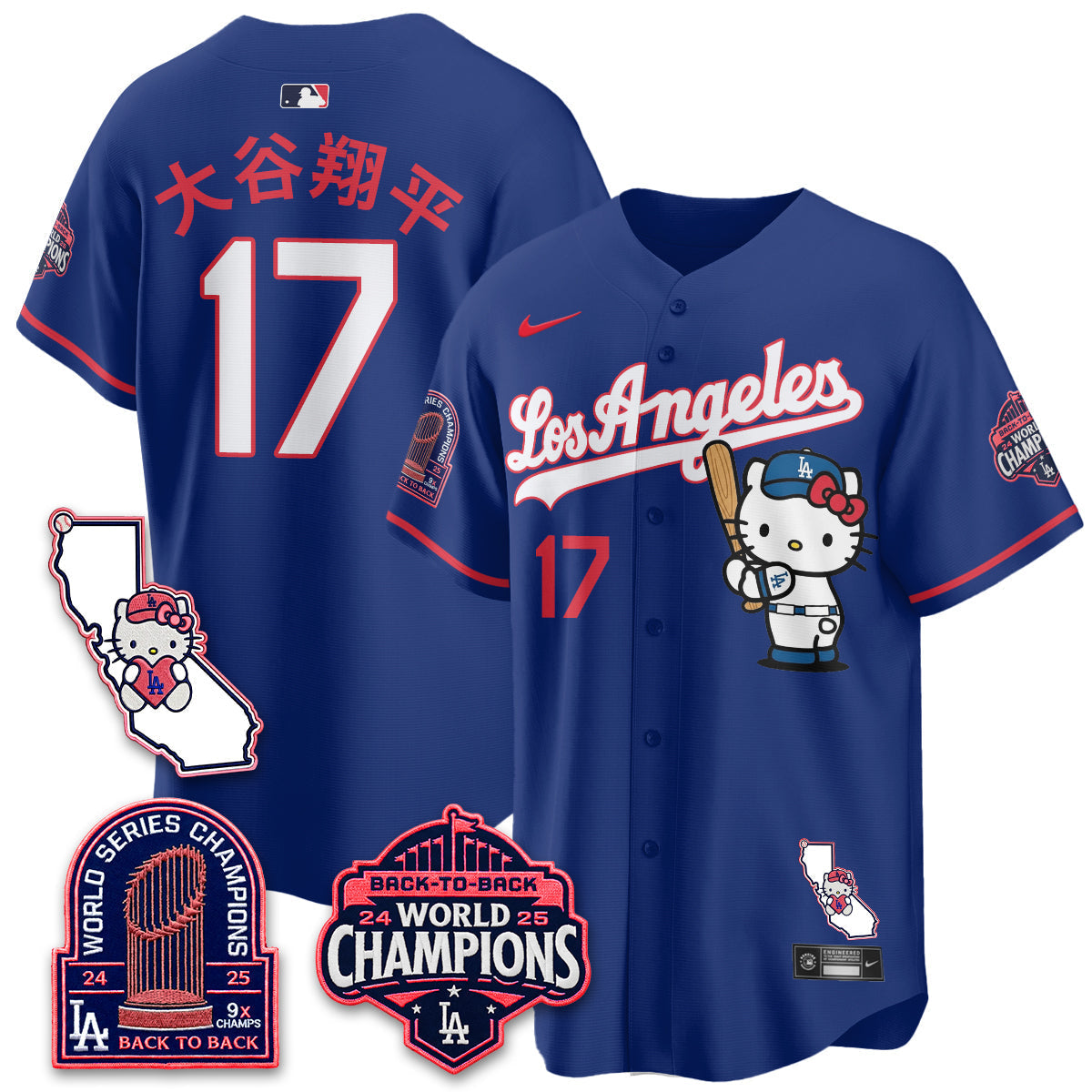 Los Angeles Dodgers x Meow KT 2026 Vapor Jersey - Stitched - V4-Cuztomshoes