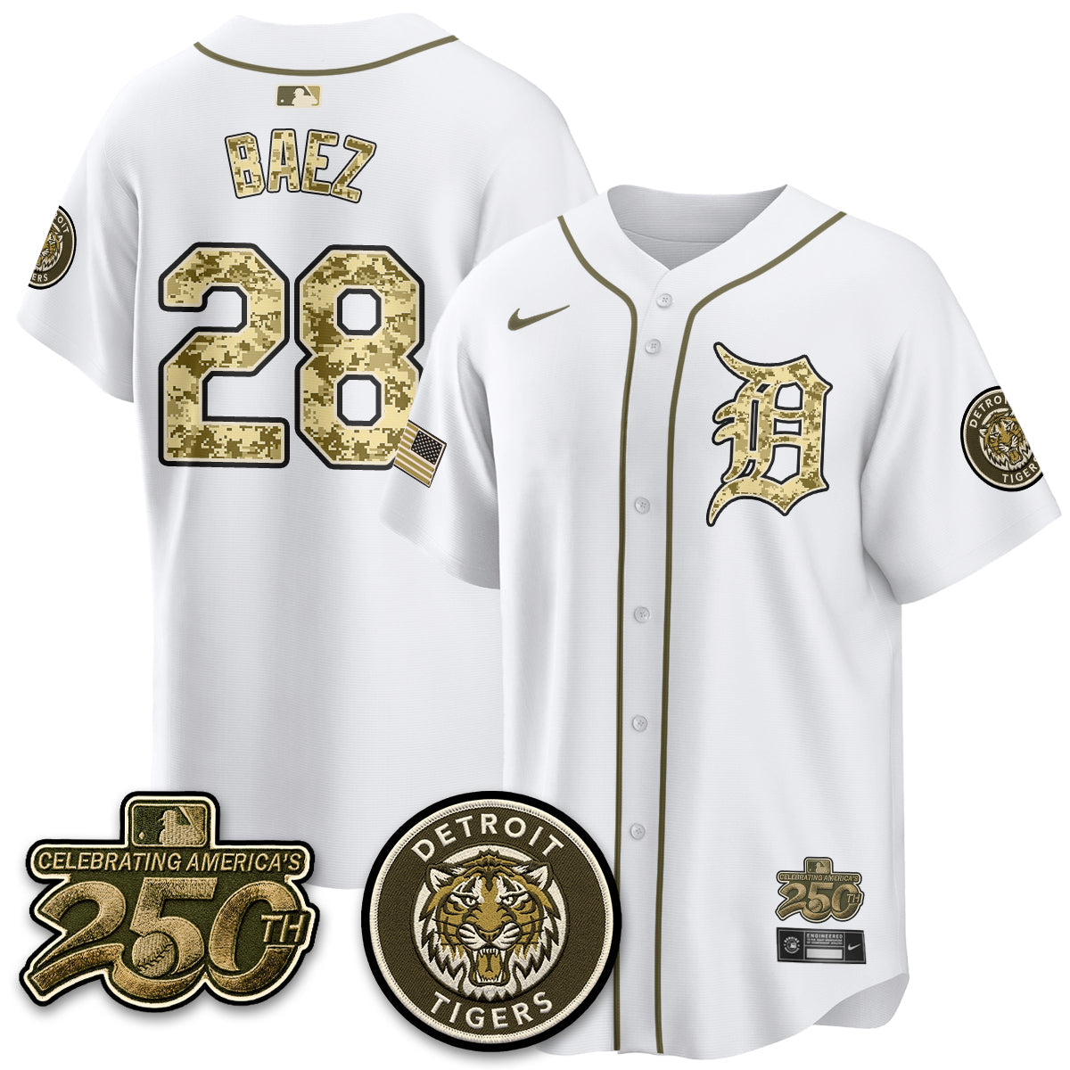 Detroit Tigers 2026 Armed Forces Day Jersey - Stitched