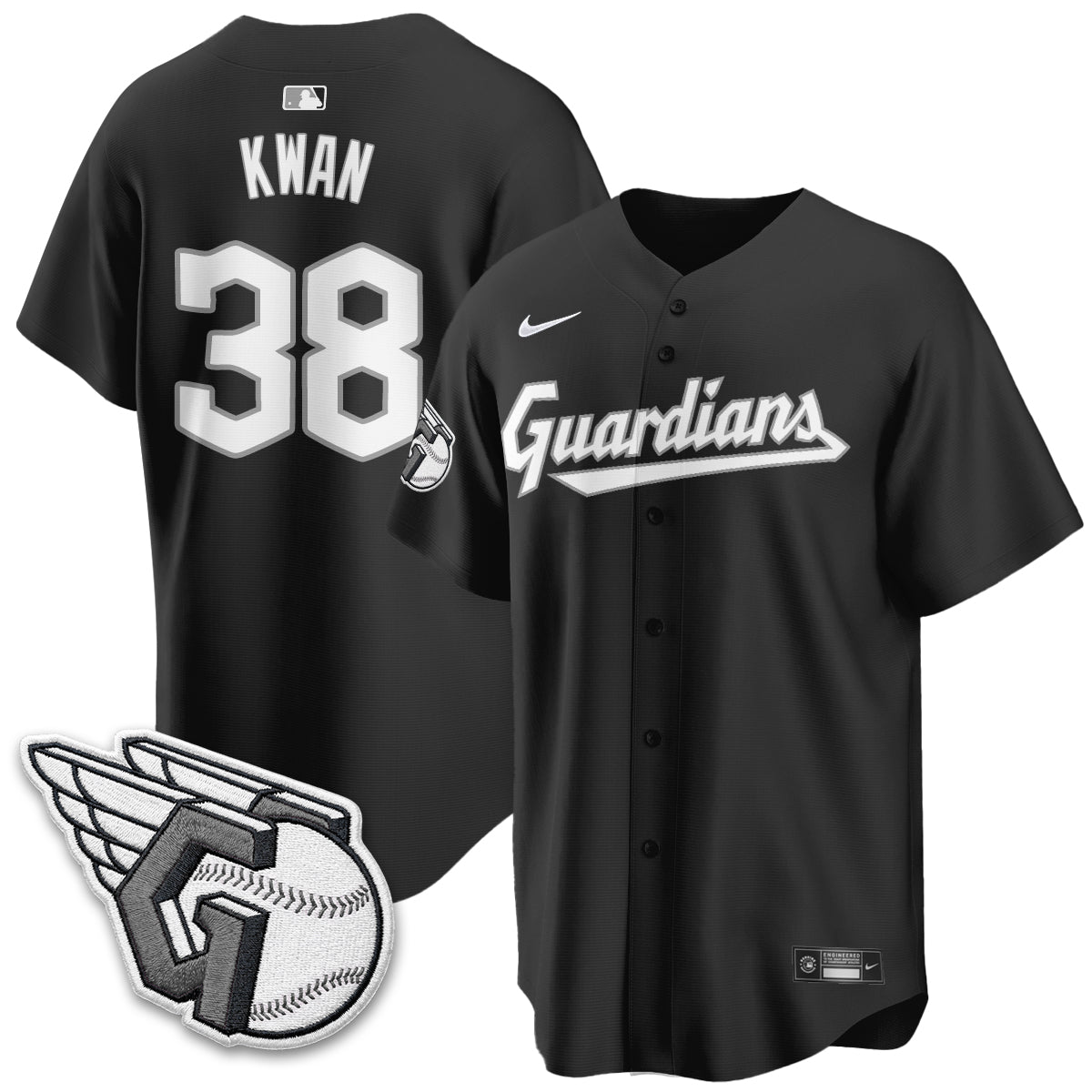 Cleveland Guardians 2026 Black Out Style Limited Vapor Jersey - Stitched