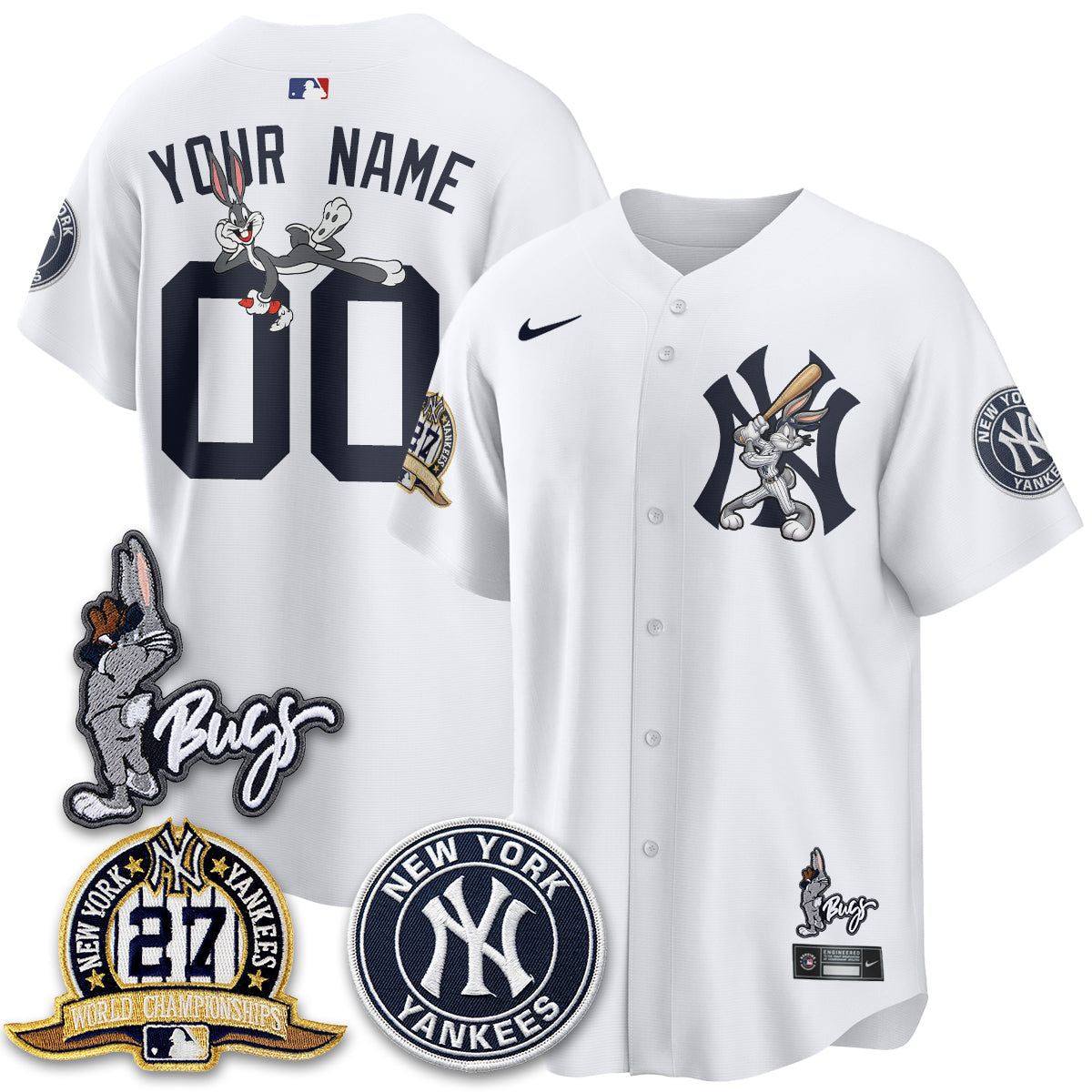 New York Yankees Bunny Vapor Limited Custom Jersey - Stitched