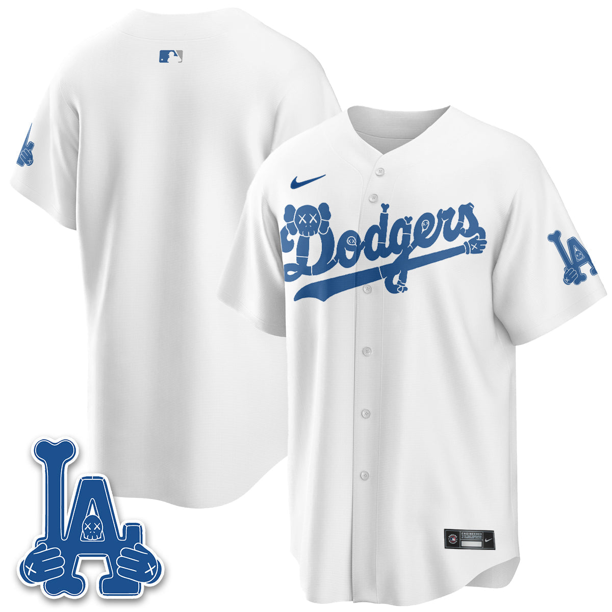 Los Angeles Dodgers x KAWS Edition Vapor Jersey V2- Stitched-Cuztomshoes