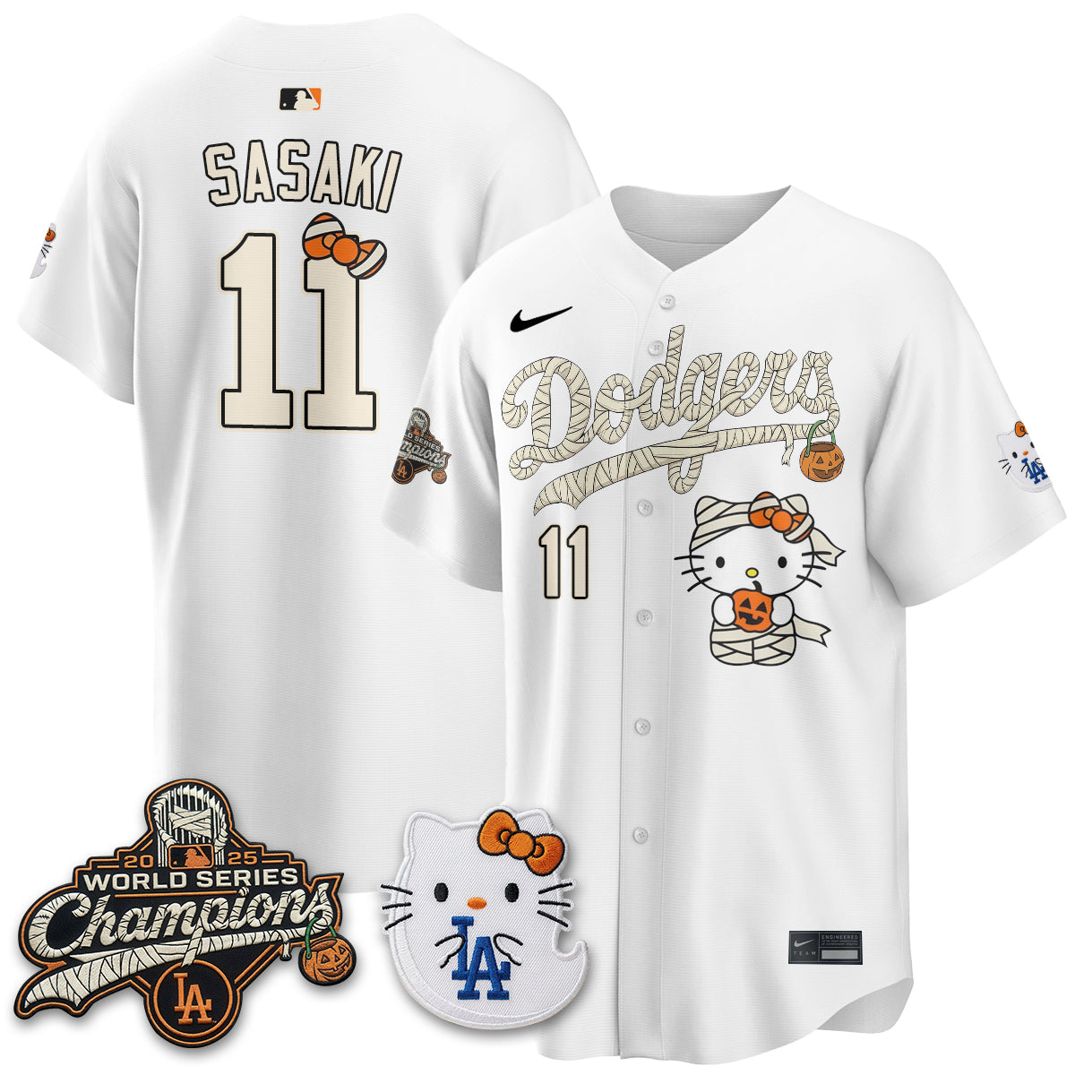 Los Angeles Dodgers Halloween 2026 Vapor Jersey V2- Stitched-Cuztomshoes